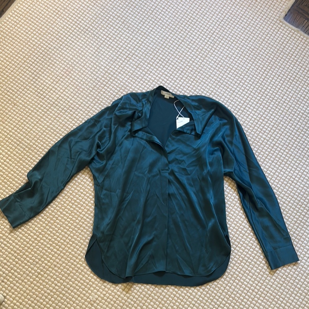 Vince Men's Deep Teal Dress Shirt